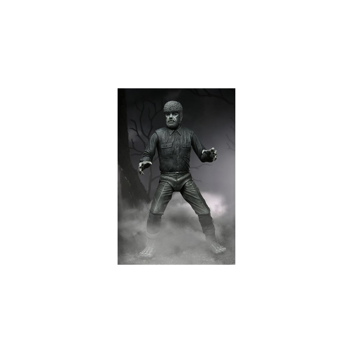 Neca Universal Monsters Ultimate Wolf Man Black And White Inch Act