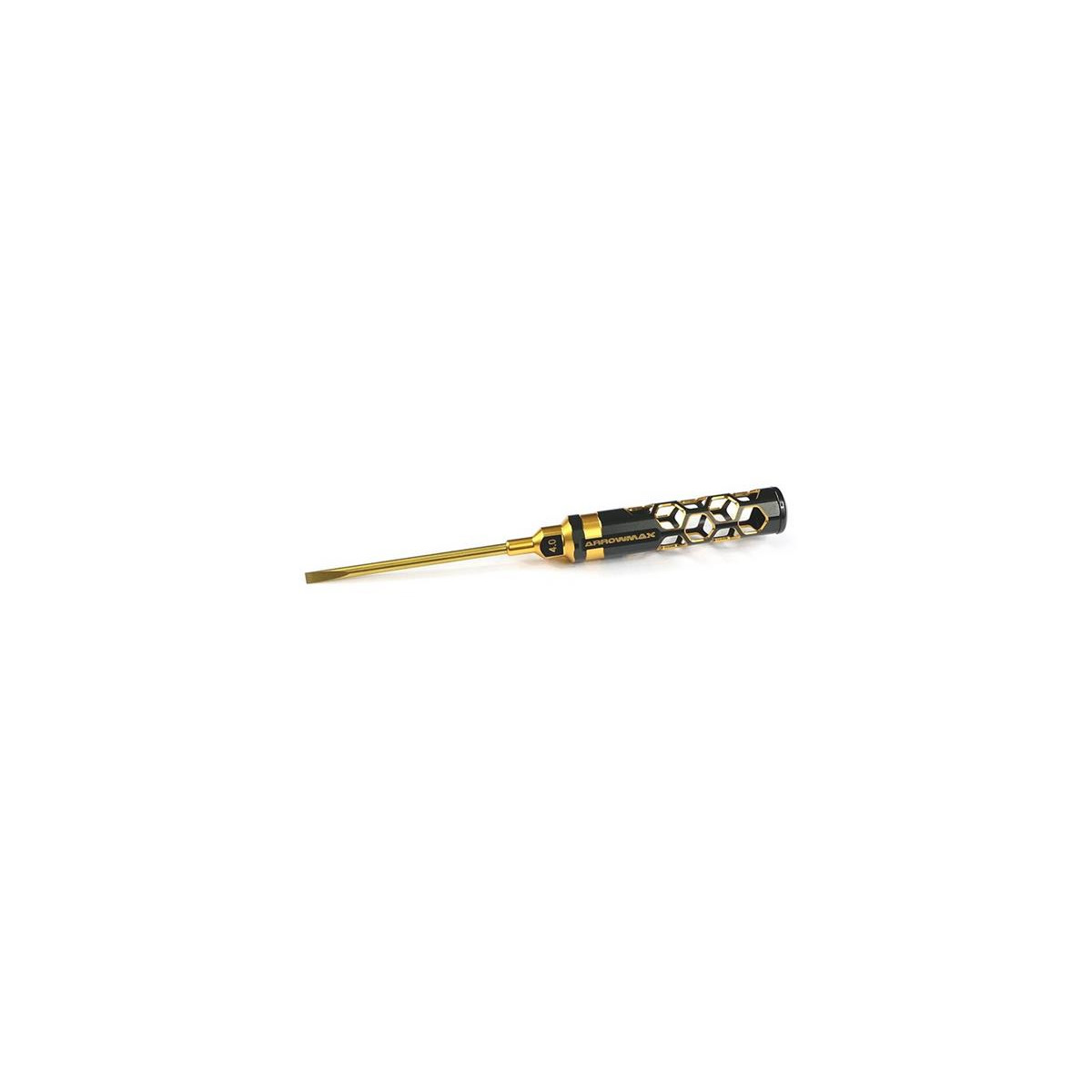 Arrowmax Flat Head Screwriver 4.0 x 100mm Black Golden...