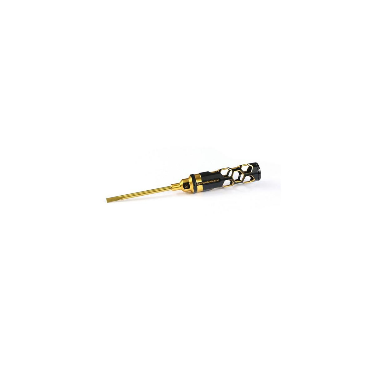 Arrowmax Flat Head Screwriver 5.0 x 100mm Black Golden...