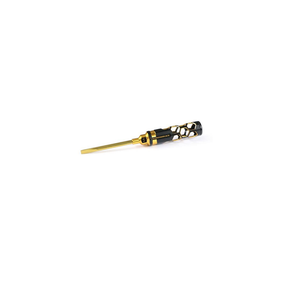 Arrowmax Flat Head Screwdriver 5.8 X 100mm Black Golden...