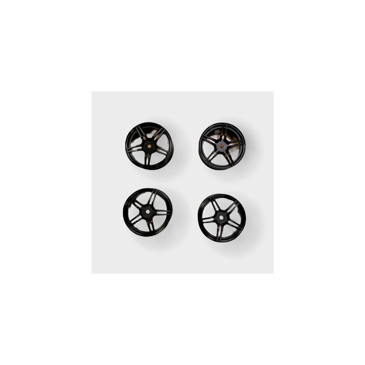 Arrowmax 1/10 TC 5 Spoke Split Rims +0mm Offset Black (4)...