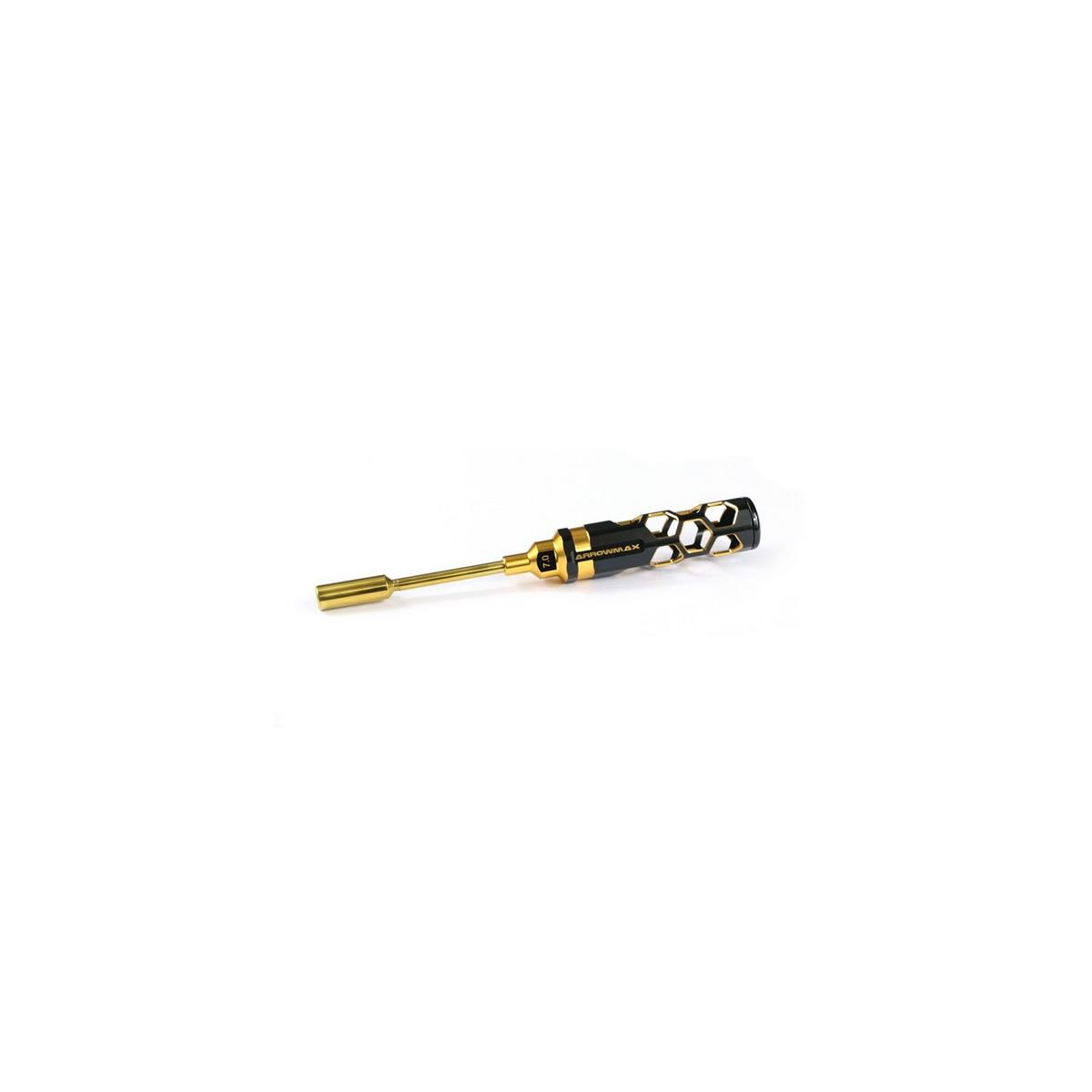 Arrowmax Nut Driver 7.0 x 100mm Black Golden AM-450170-BG