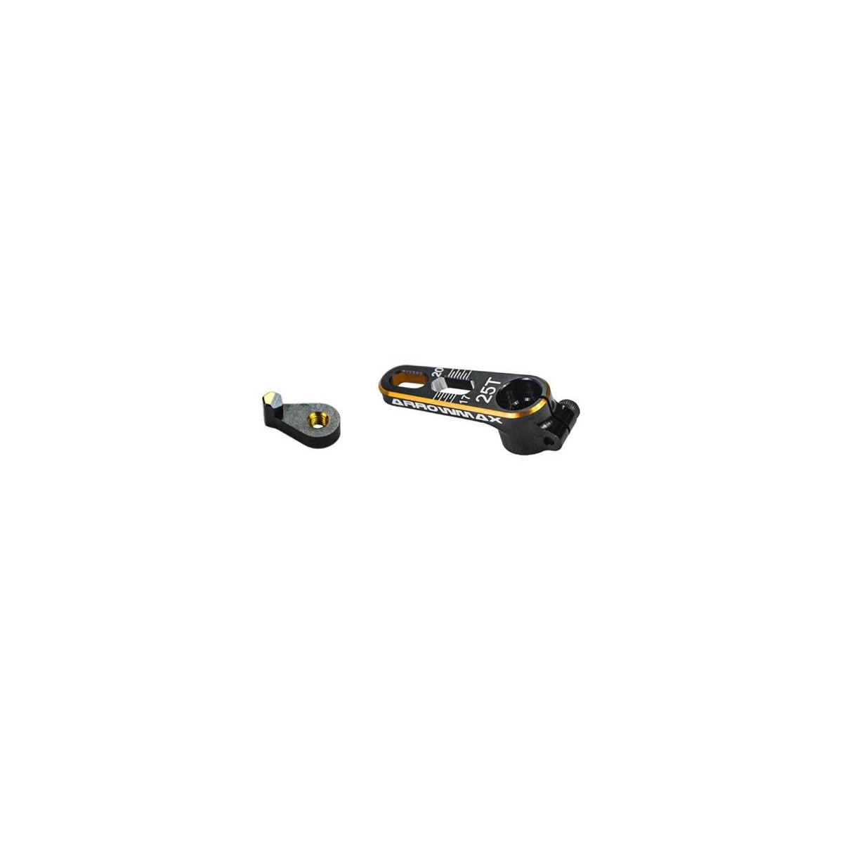 Arrowmax New AM Alu Servo Horns 25T Black Golden AM-030107