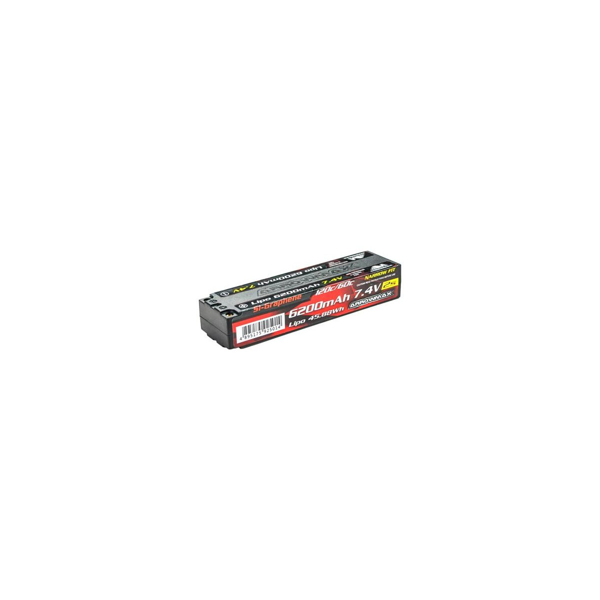 Arrowmax AM Lipo 6200mAh 2S TC Narrow - 7.4V 60C...