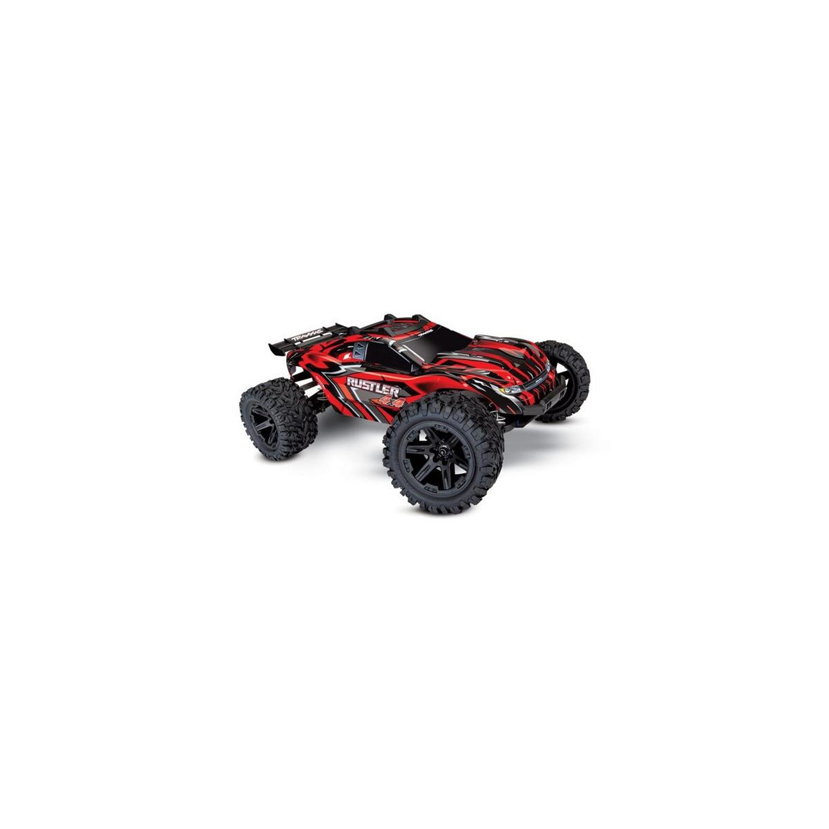 Traxxas 67064-1RED Rustler 4x4 rot RTR +12V-Lader+Akku