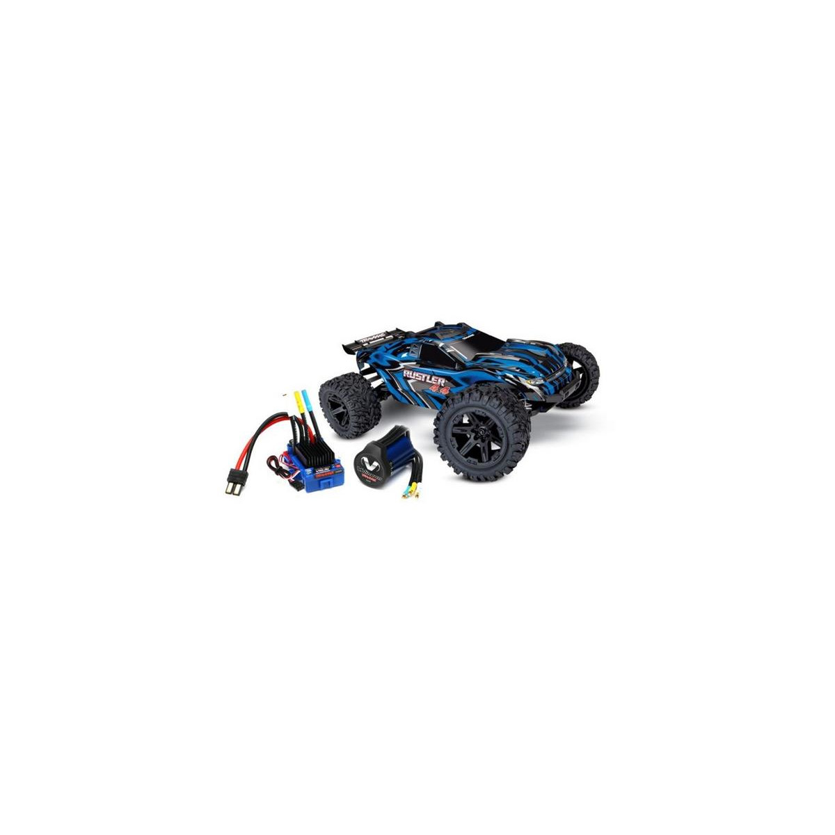 Traxxas 67064BLUG-1BLU Rustler 4x4 blau RTR...