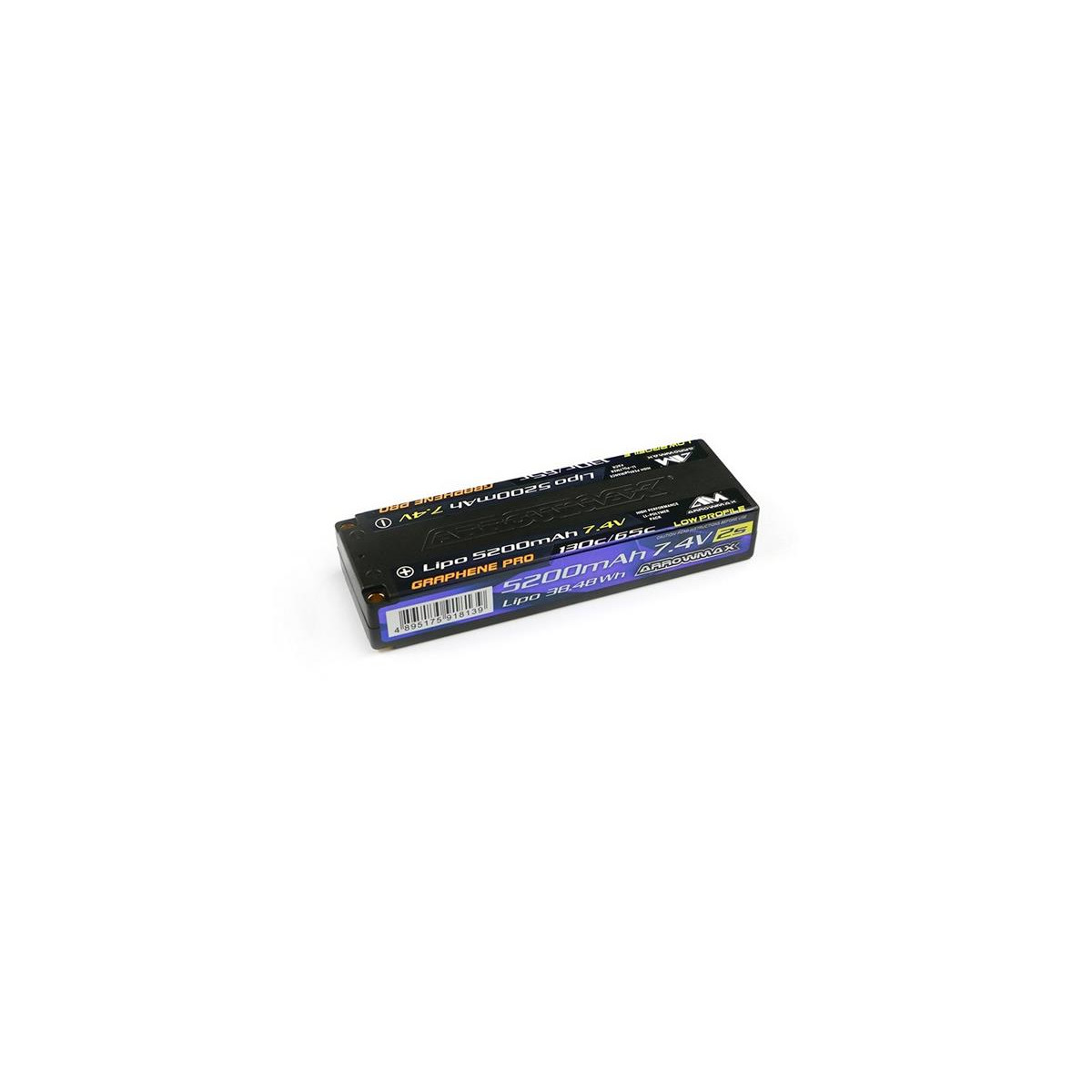 Arrowmax AM Lipo 5200mAh 2S TC Low Profile - 7.4V 65C...