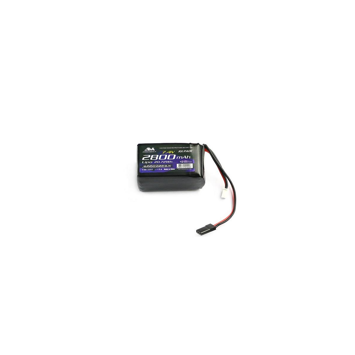 Arrowmax AM Lipo 2800mAh 2S TX/RX 7.4V Hump Pack AM-700913