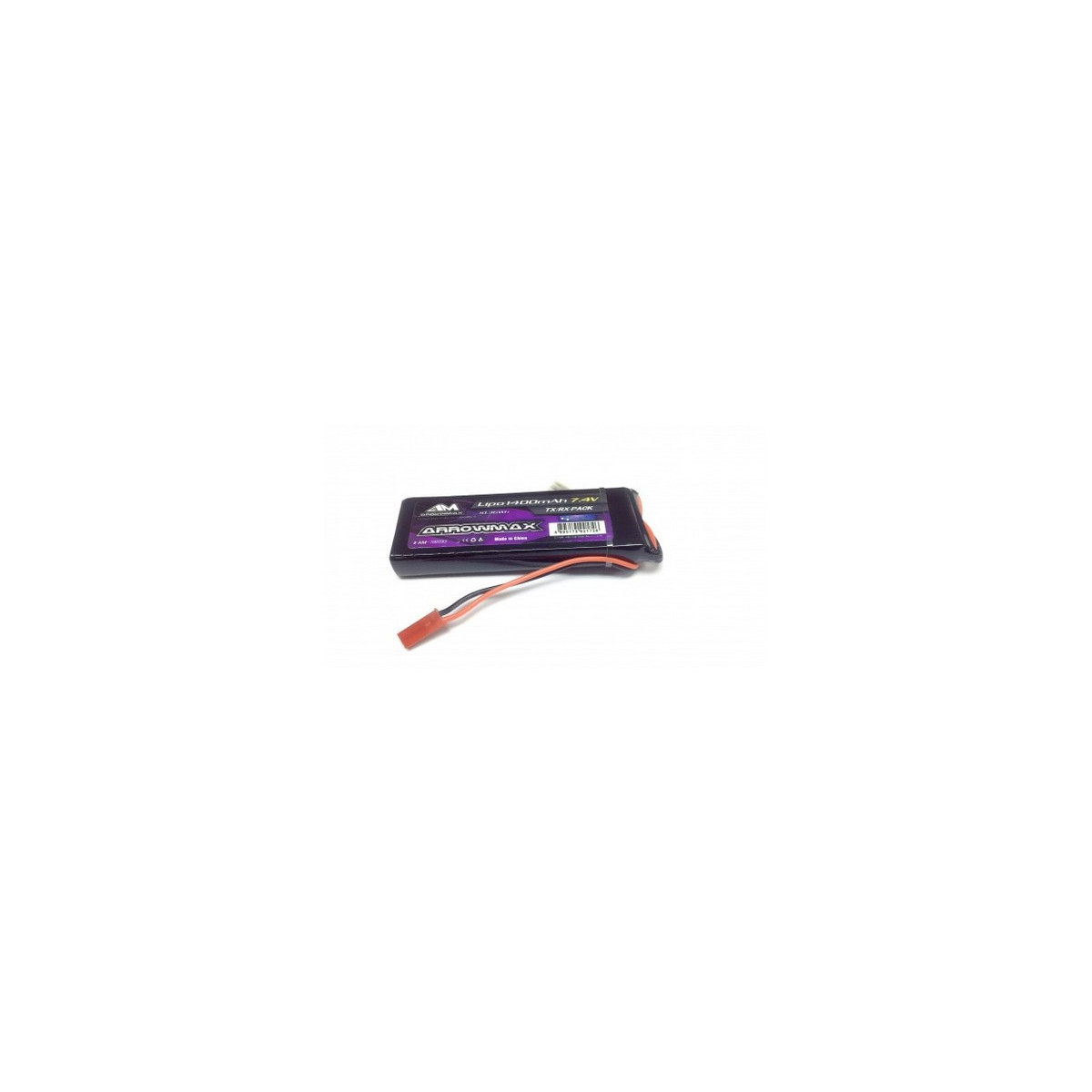 Arrowmax AM Lipo 1400mAh 7.4V Receiver Pack GP (JST Plug)...