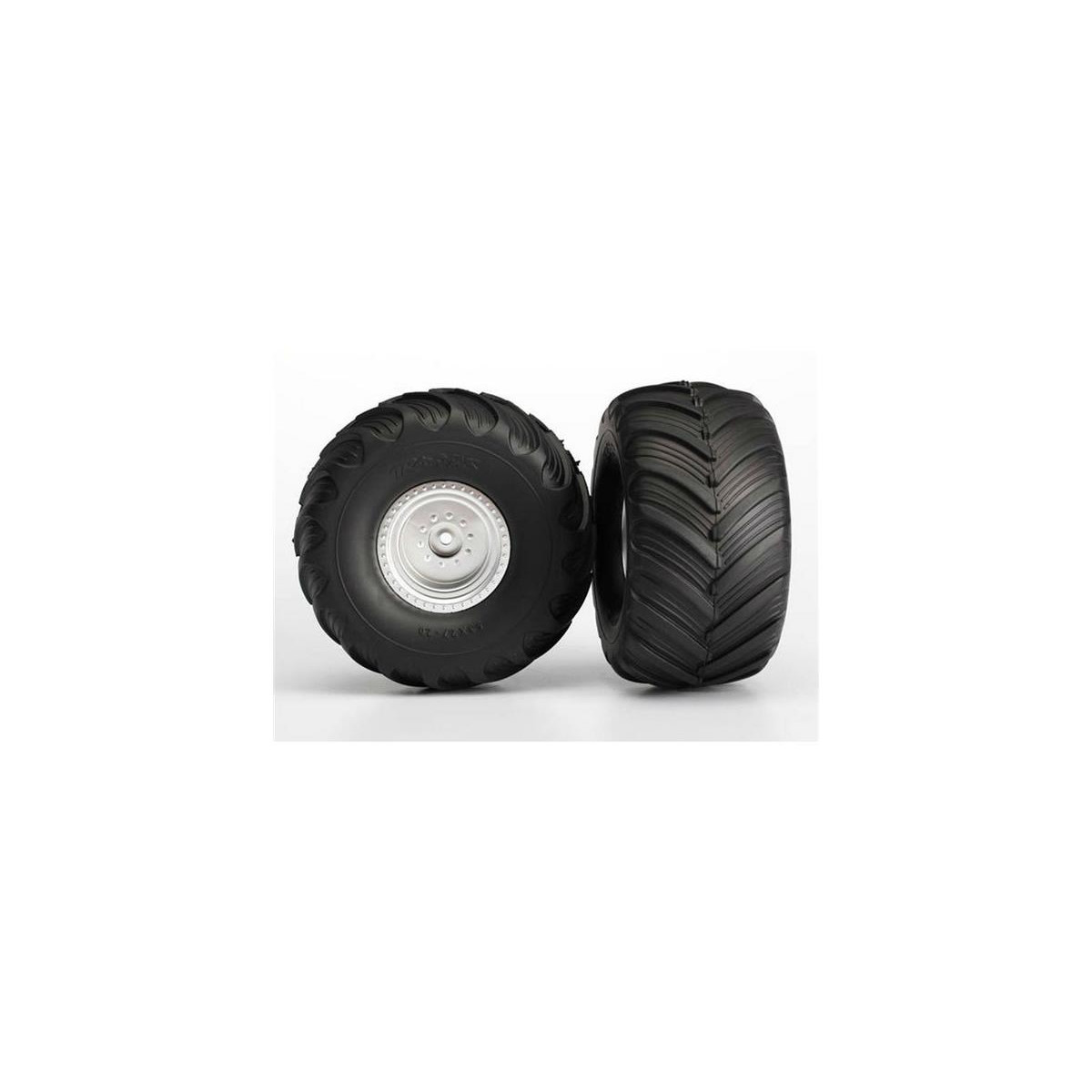 Traxxas 3665 TIRES & WHEELS, ASSEMBLED, GLU