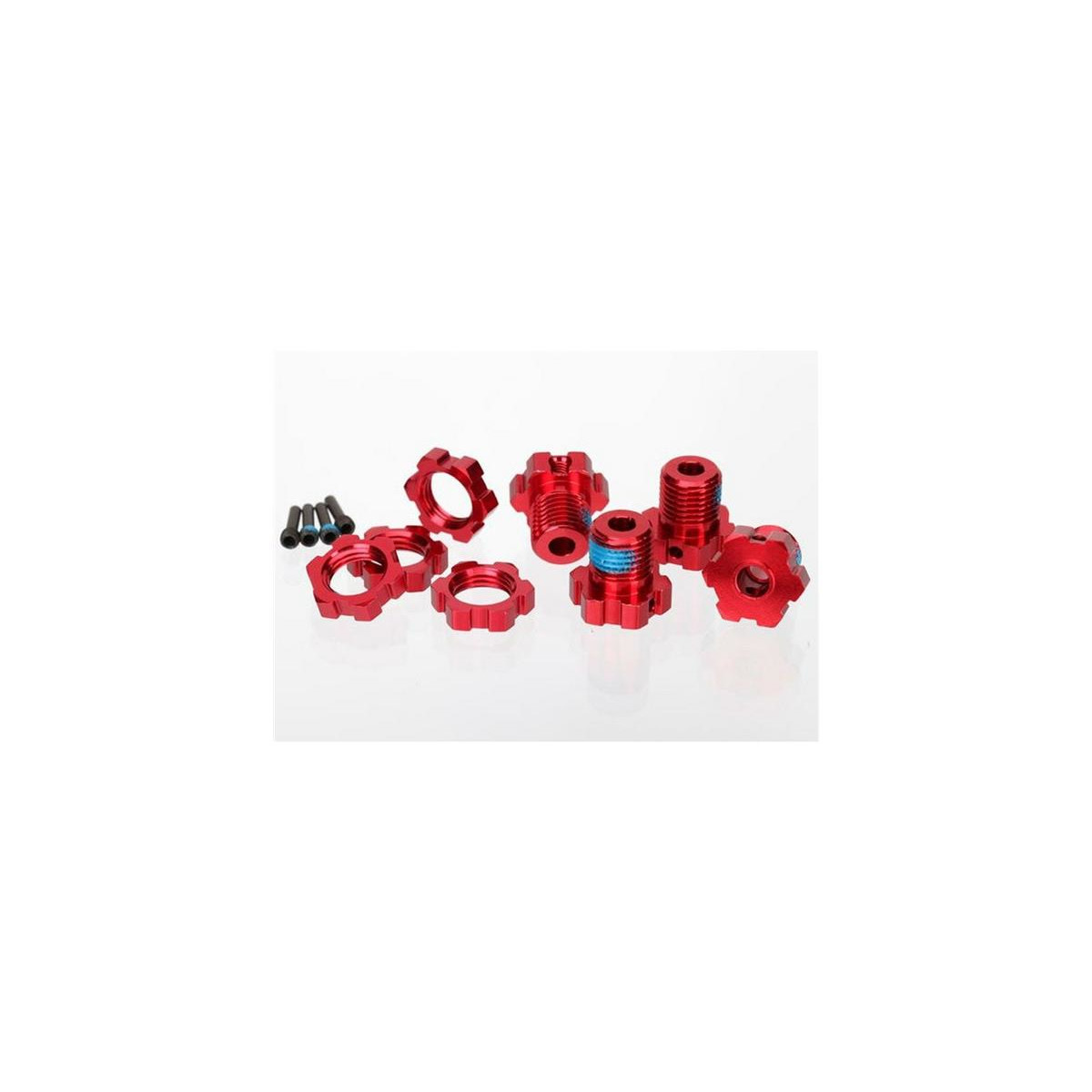 WHEEL HUBS, SPLINED, 17MM (RED