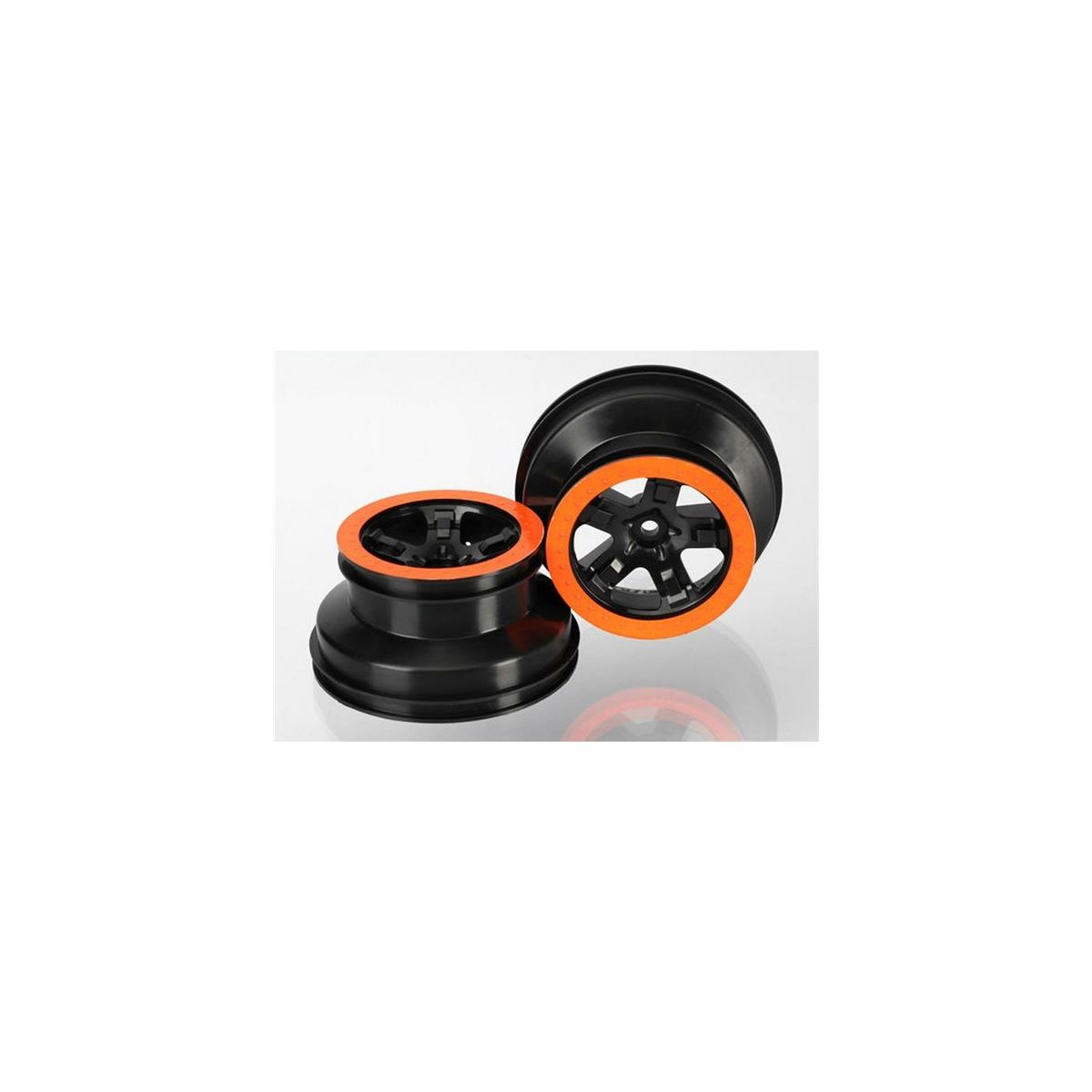 Traxxas 5868X Felgen SCT schwarz / orange 2WD hinten