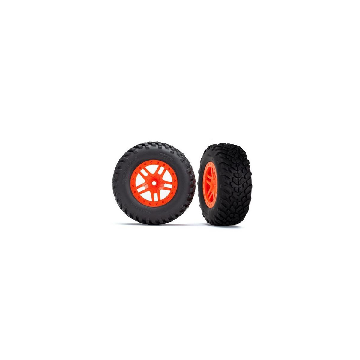 Reifen auf Felge SCT Split-Spoke orange (2) 4WD v/h, 2WD h (