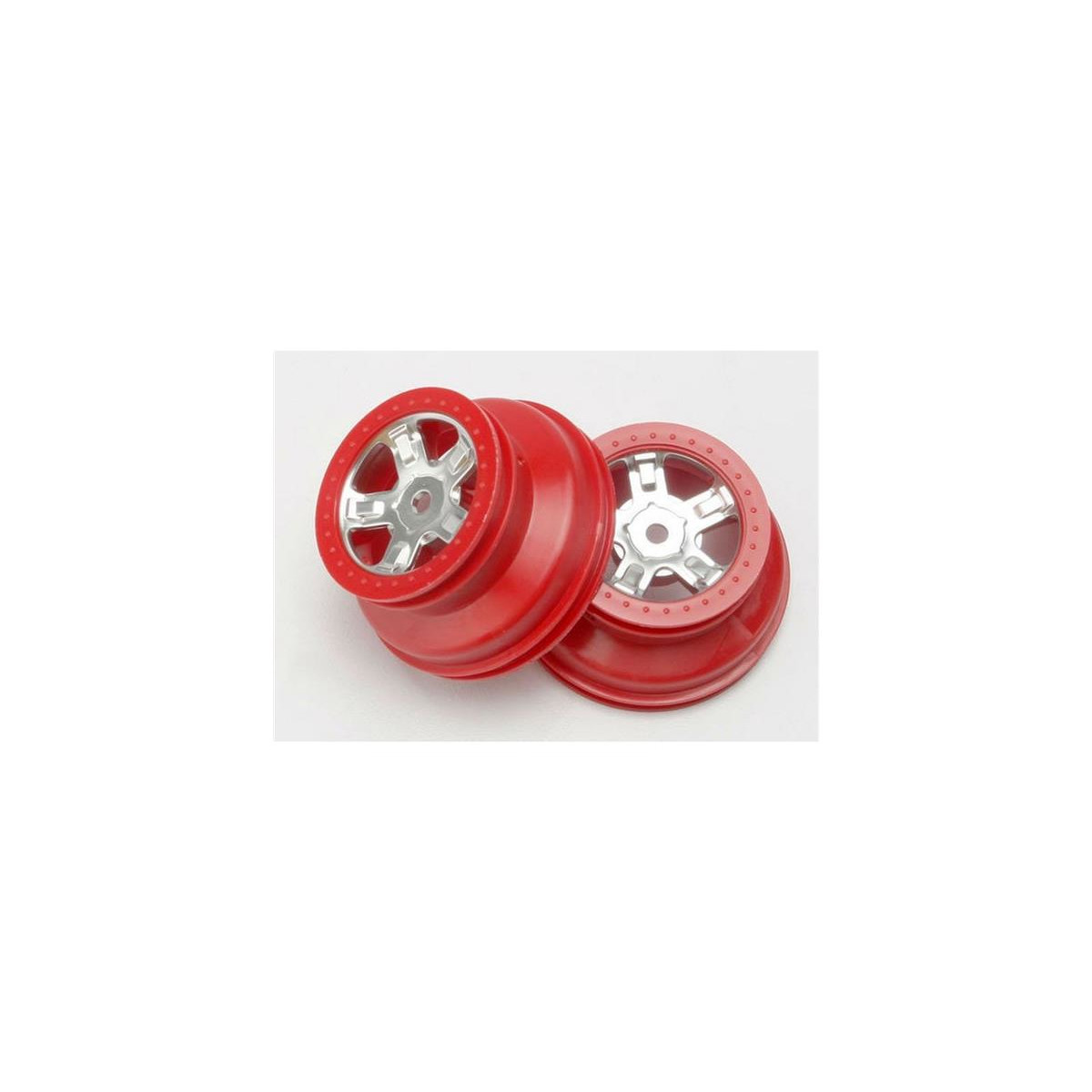 Felgen SCT satin chrom/rot