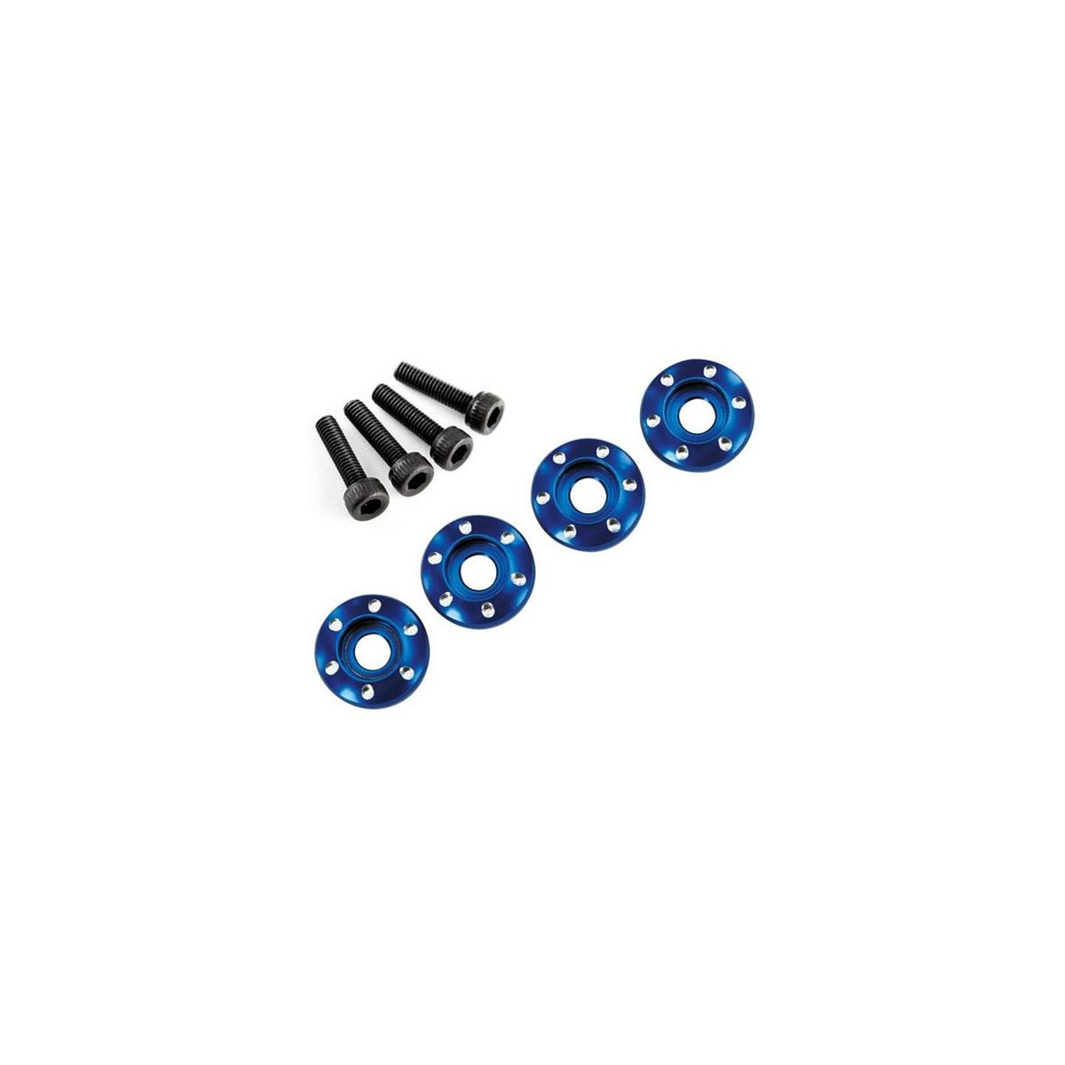 Traxxas 7668 Alu-Radmuttern blau (4) 3x12 CS