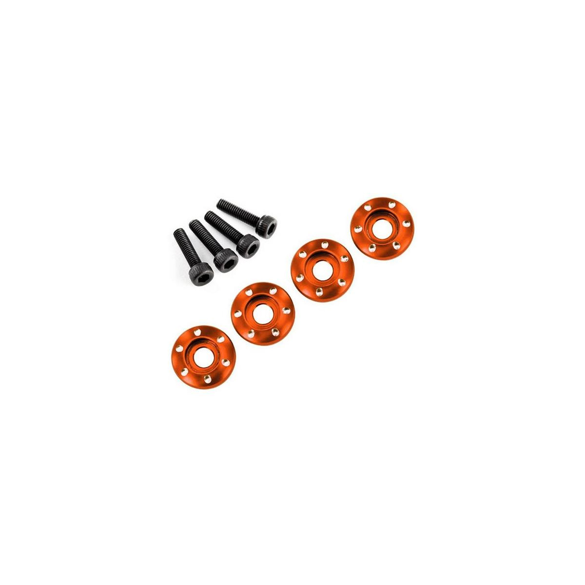 Traxxas 7668X Alu-Radmuttern orange (4) 3x12 CS