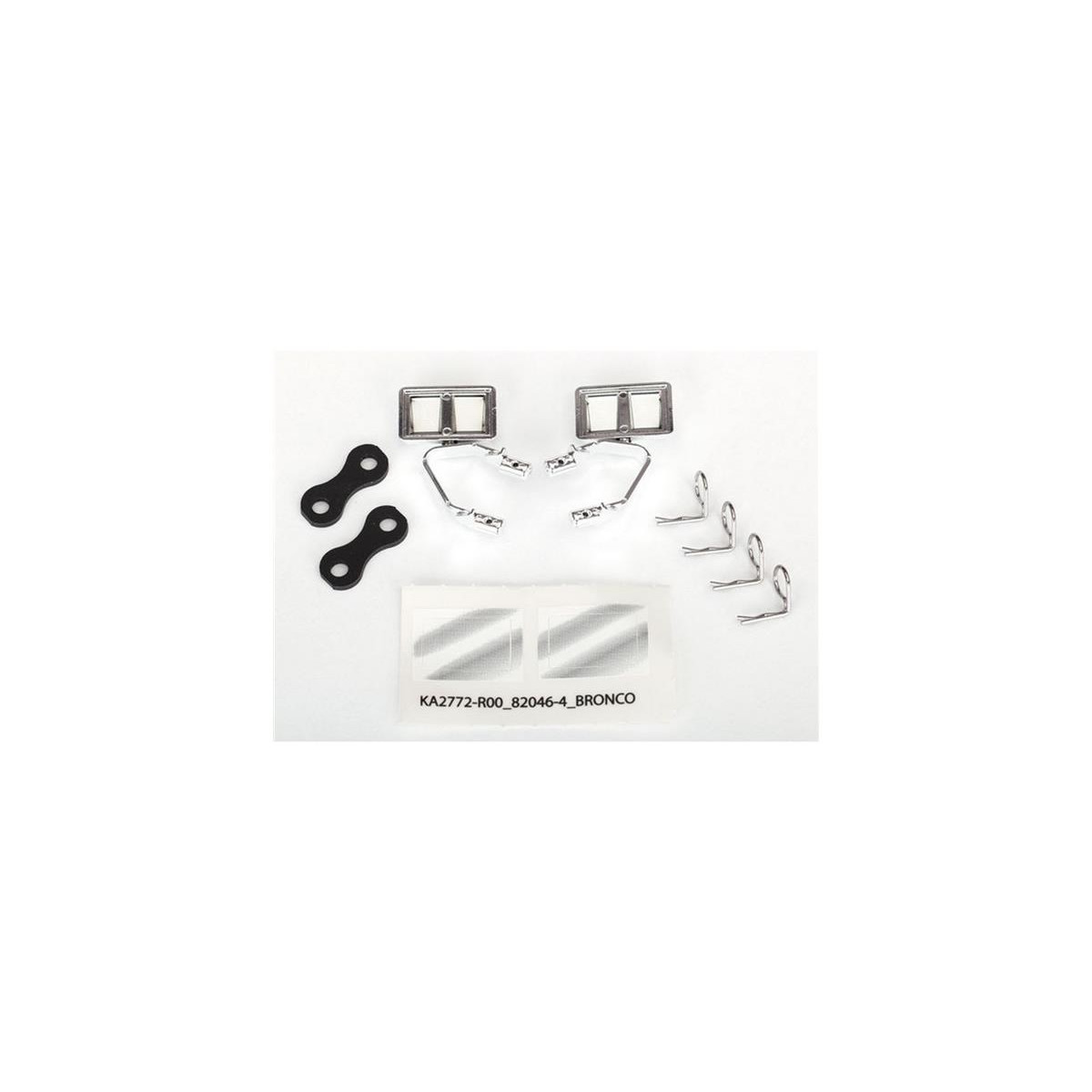 Seiten-Spiegel, Chrome l&r, Retainers (2), Body Clips...