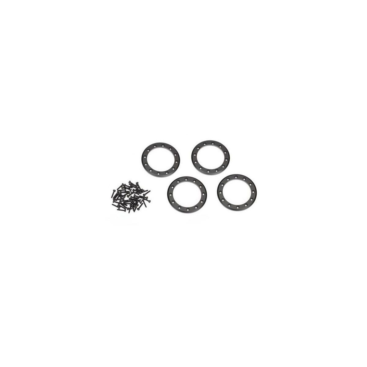 Traxxas 8168T Beadlock Rings Schwarz (2.2) Alu (4) +...