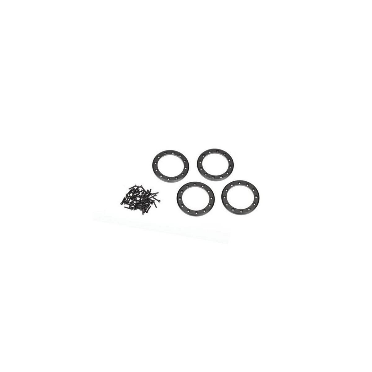 Traxxas 8169T Beadlock Rings Schwarz (1.9) Alu (4) +...