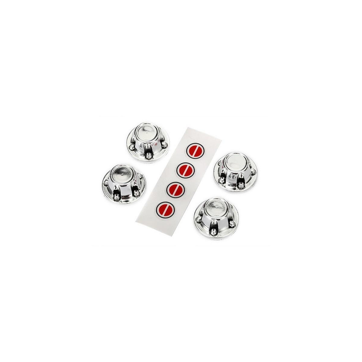 Traxxas 8176 Center-Caps, Felge chrome (4)/ Aufkleber