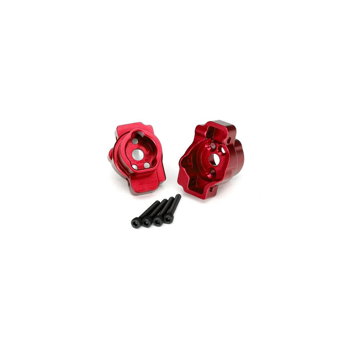 Traxxas 8256R Portal-Drive-Axle-Mount hinten Alu rot