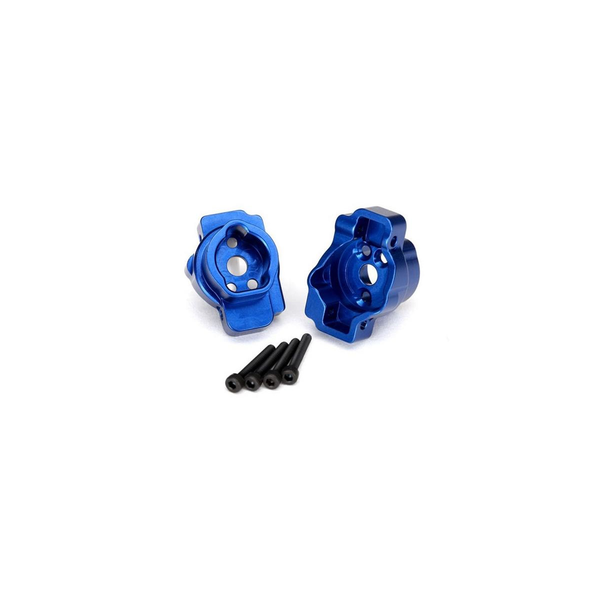 Traxxas 8256X Portal-Drive-Axle-Mount hinten Alu blau