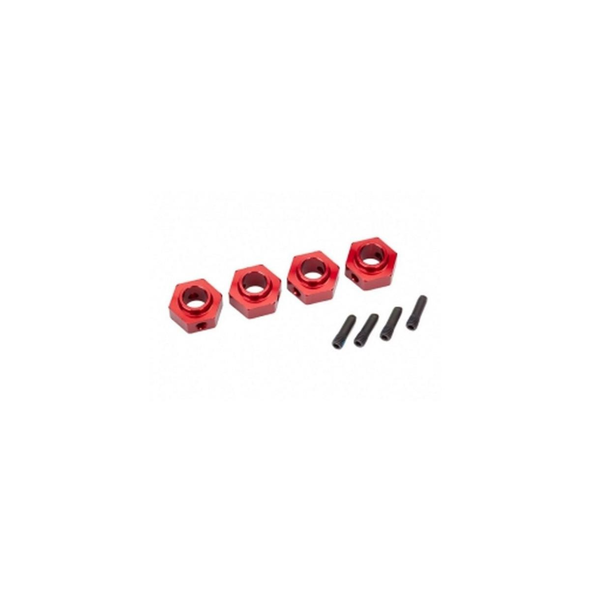 Traxxas 8269R Radmitnehmer 12mm Hex, 6061-T6 Alu rot (4)...