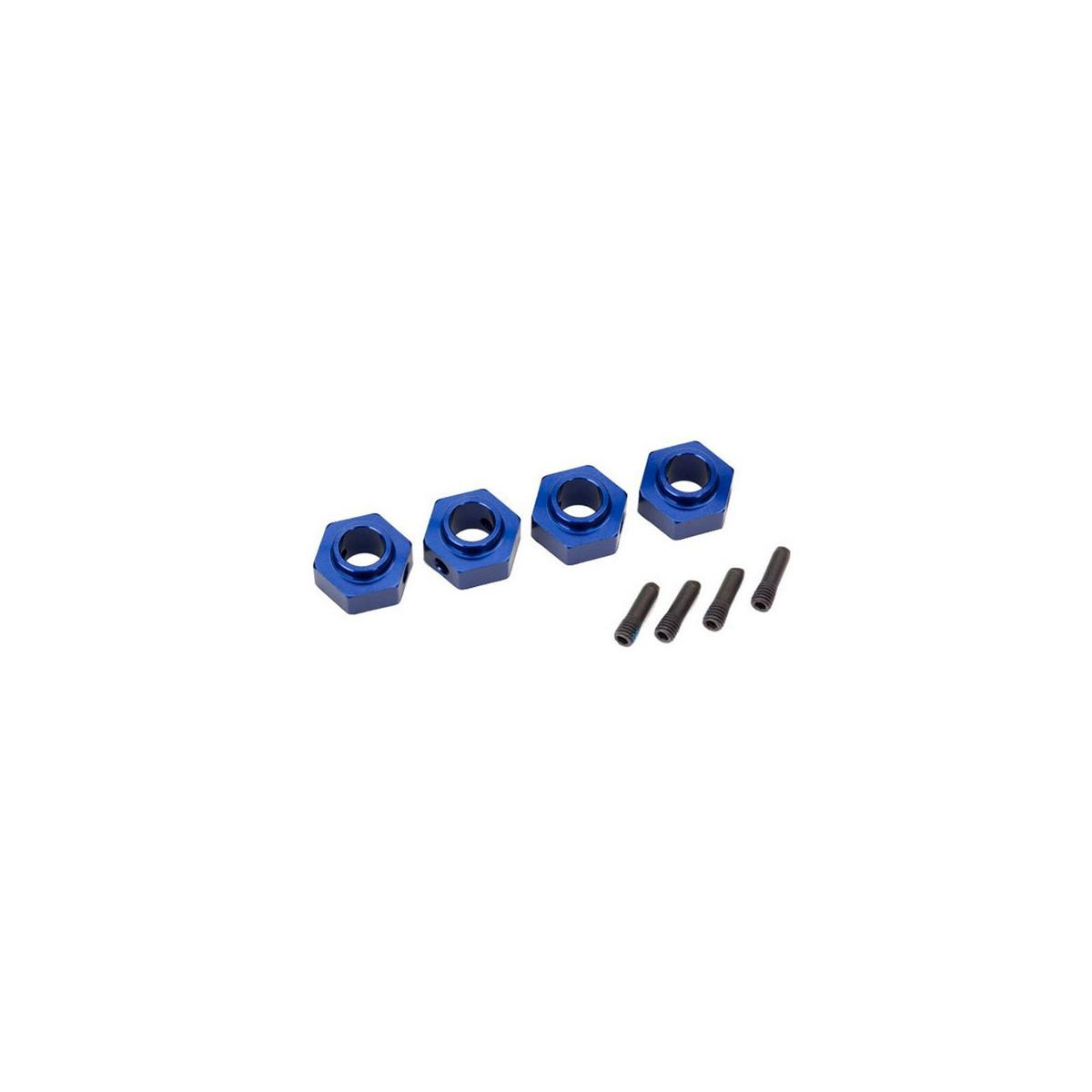 Traxxas 8269X Radmitnehmer 12mm Hex, 6061-T6 Alu blau (4)...