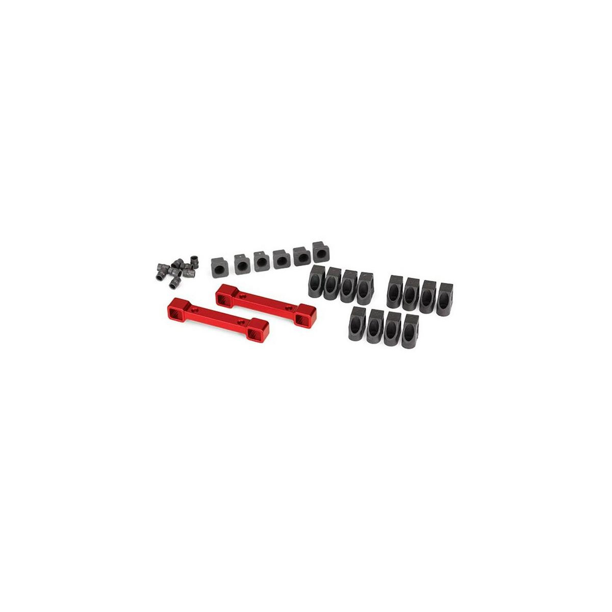 Traxxas 8334R Querlenkerhalter Alu rot v/h / Inserts