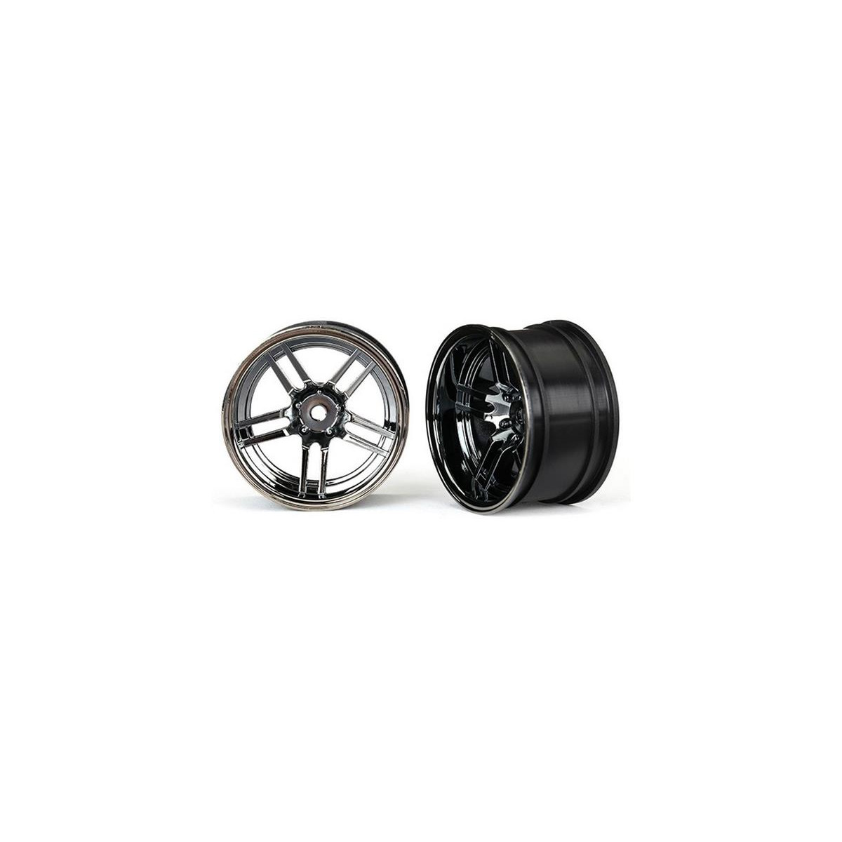 Felge, 1.9 Split-Spoke Chrome-schwarz extrabreit hinten (2)