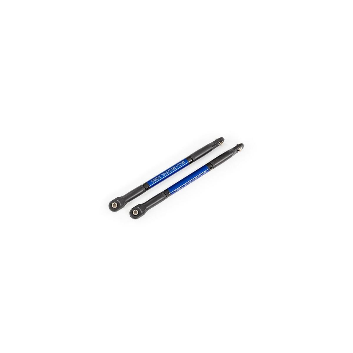 Push Rod (Akz) Heavy Duty blau eloxiert mit Kugelpfannen (2)