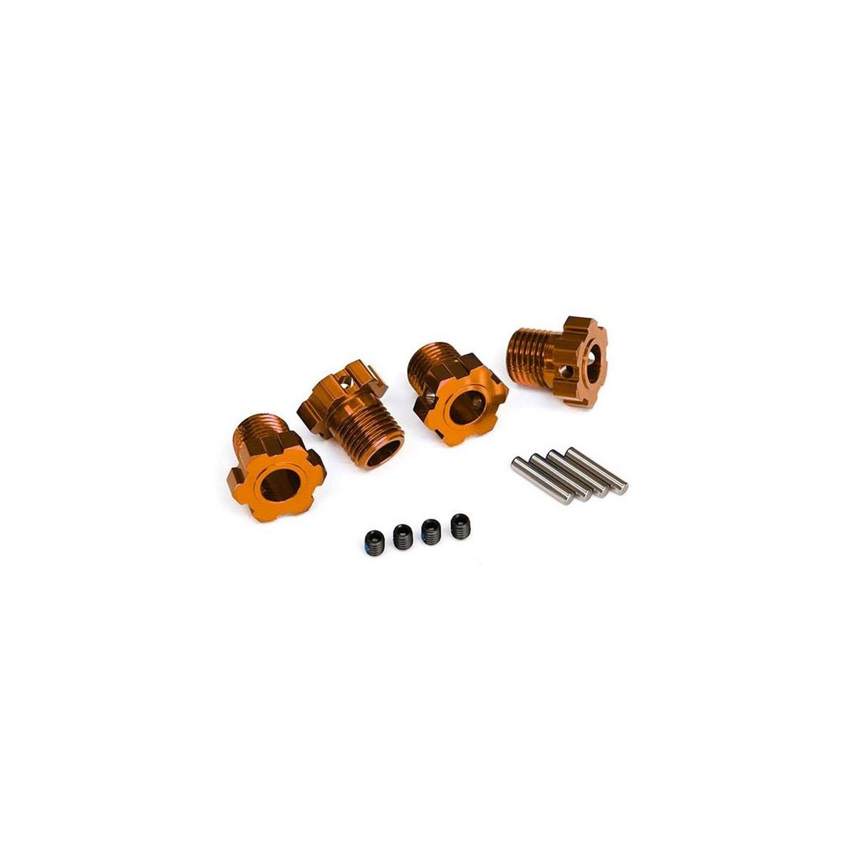 Traxxas 8654A Radmitnehmer splined 17mm (orange-eloxiert)...