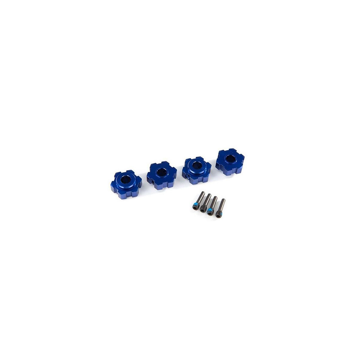 Traxxas 8956X 6Kant-Radmitnehmer Alu blau