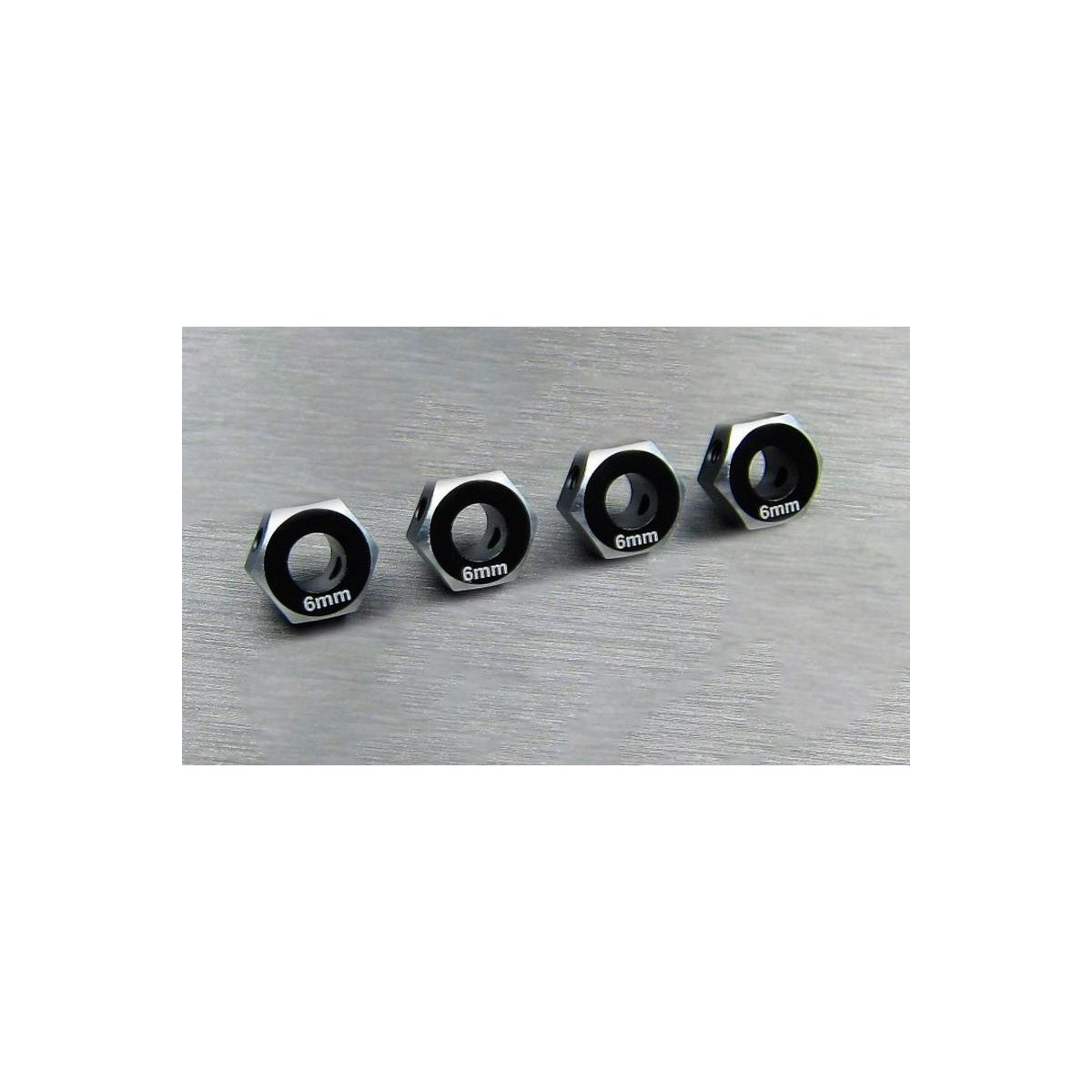 SAMIX TRX-4 alum black hex adaptar (6mm) SAMtrx4-6063-6