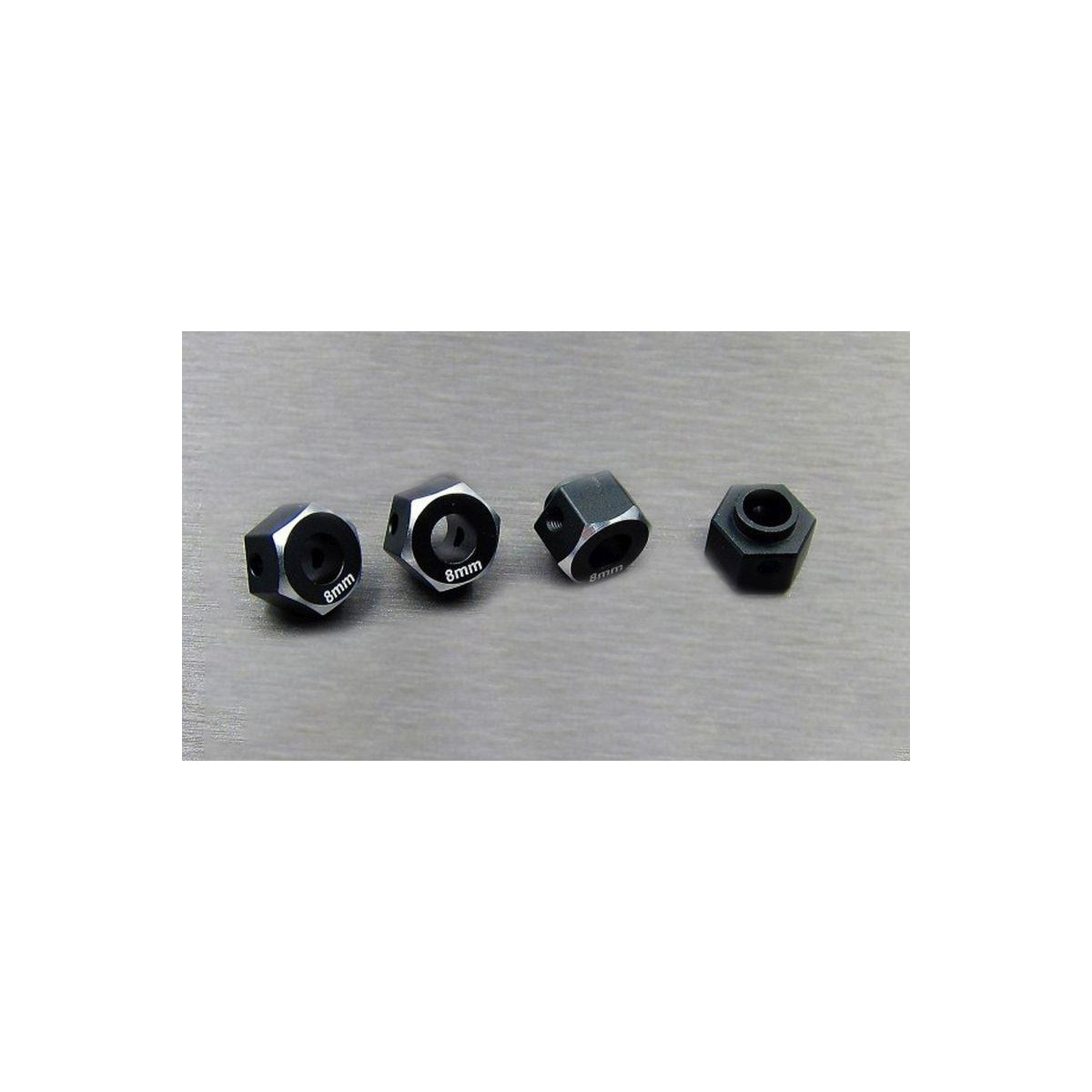 SAMIX TRX-4 alum black hex adaptar (8mm) SAMtrx4-6063-8