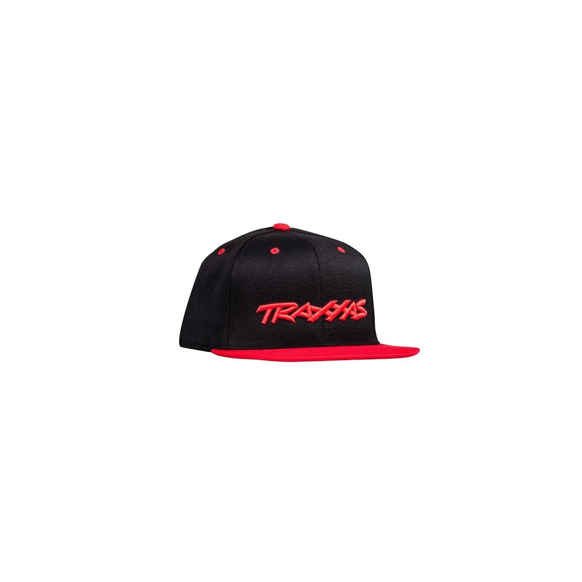 Traxxas TRX1183-BLR SNAP HAT FLAT BILL BLACK/RED