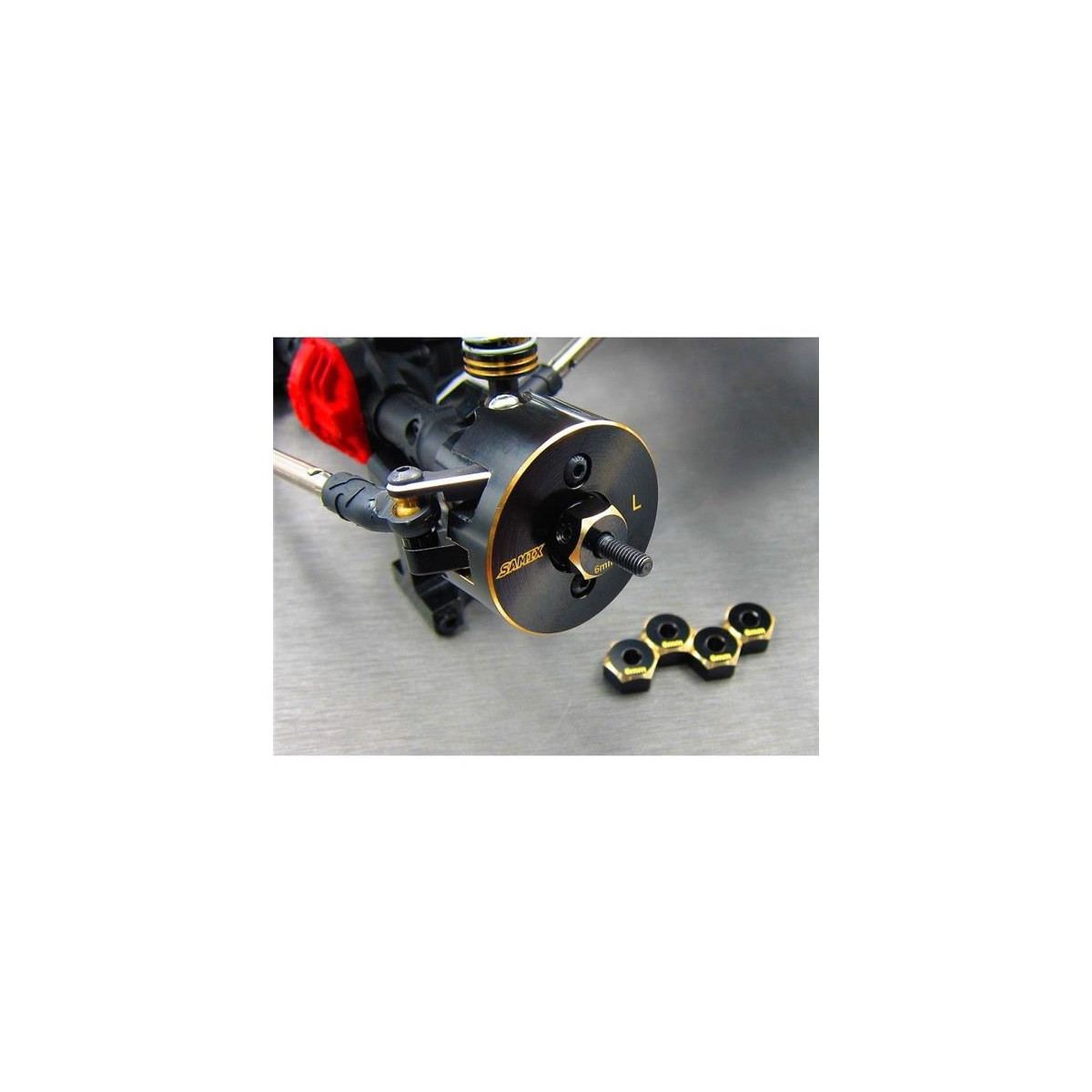 SAMIX SCX2 brass hex adaptar (6mm) SAMSCX2-4063-6