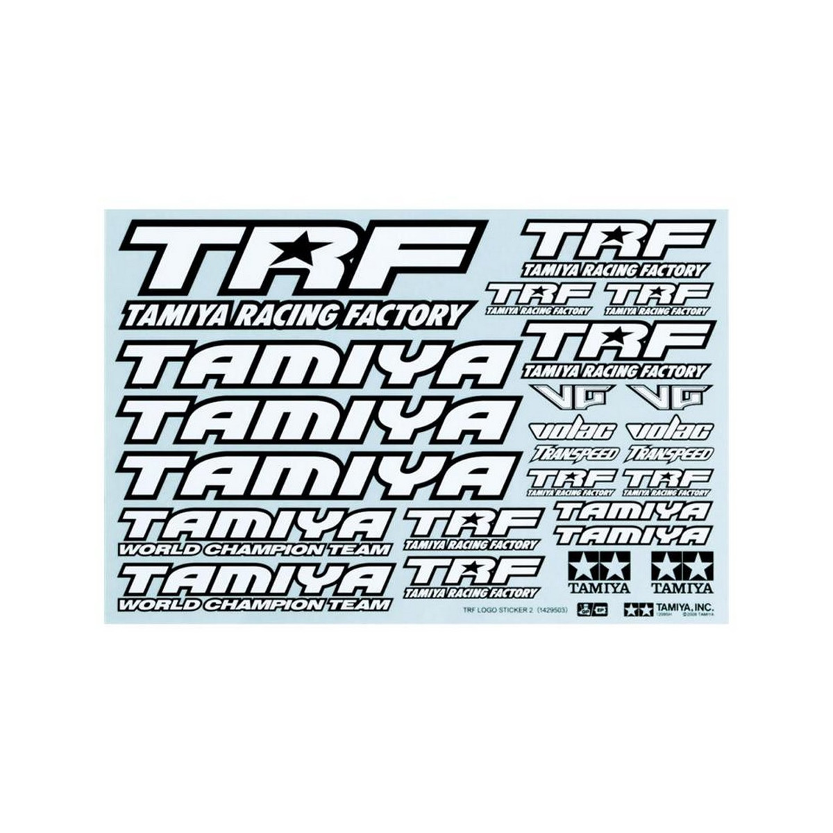 Tamiya 300042164 TRF Sticker-Set schwarz/weiss