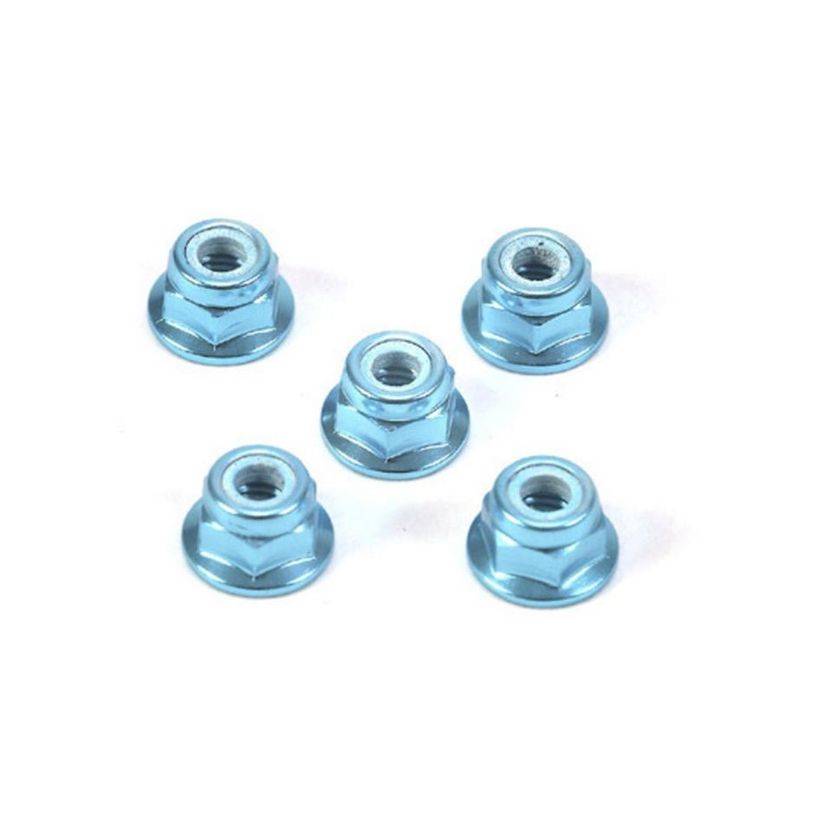 Tamiya 300053159 Alu Radmuttern (5) Blau eloxi