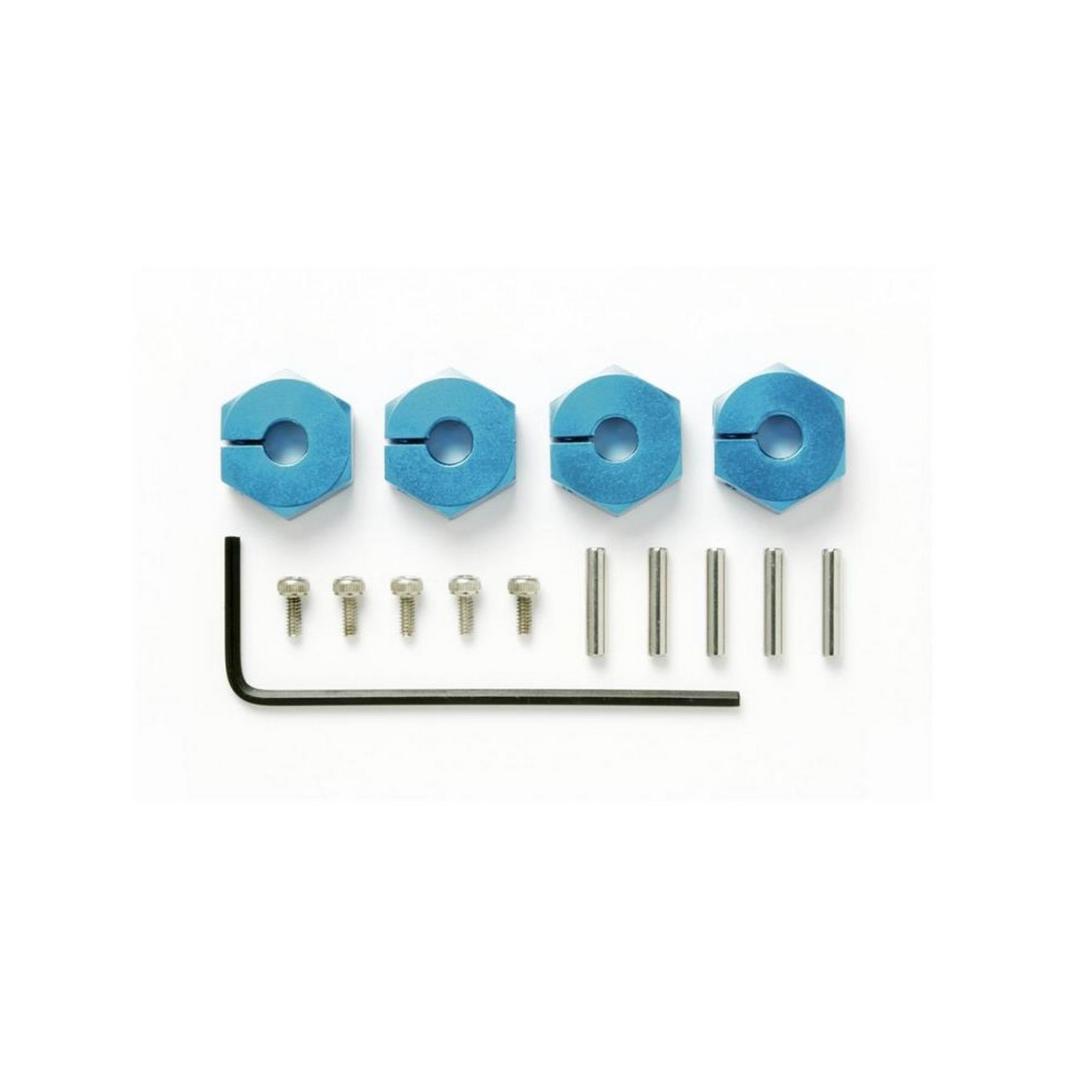 Tamiya 300053823 Radmitnehmer (4) Alu 5mm blau