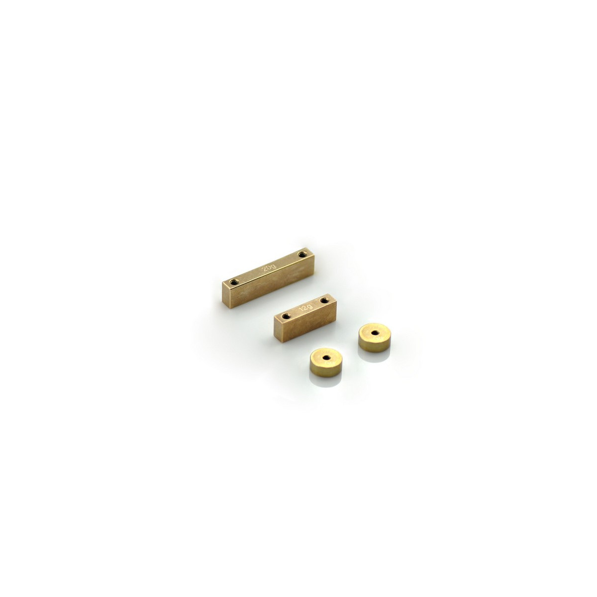 Weight set brass 5gr - 12gr - 20gr (2+1+1)