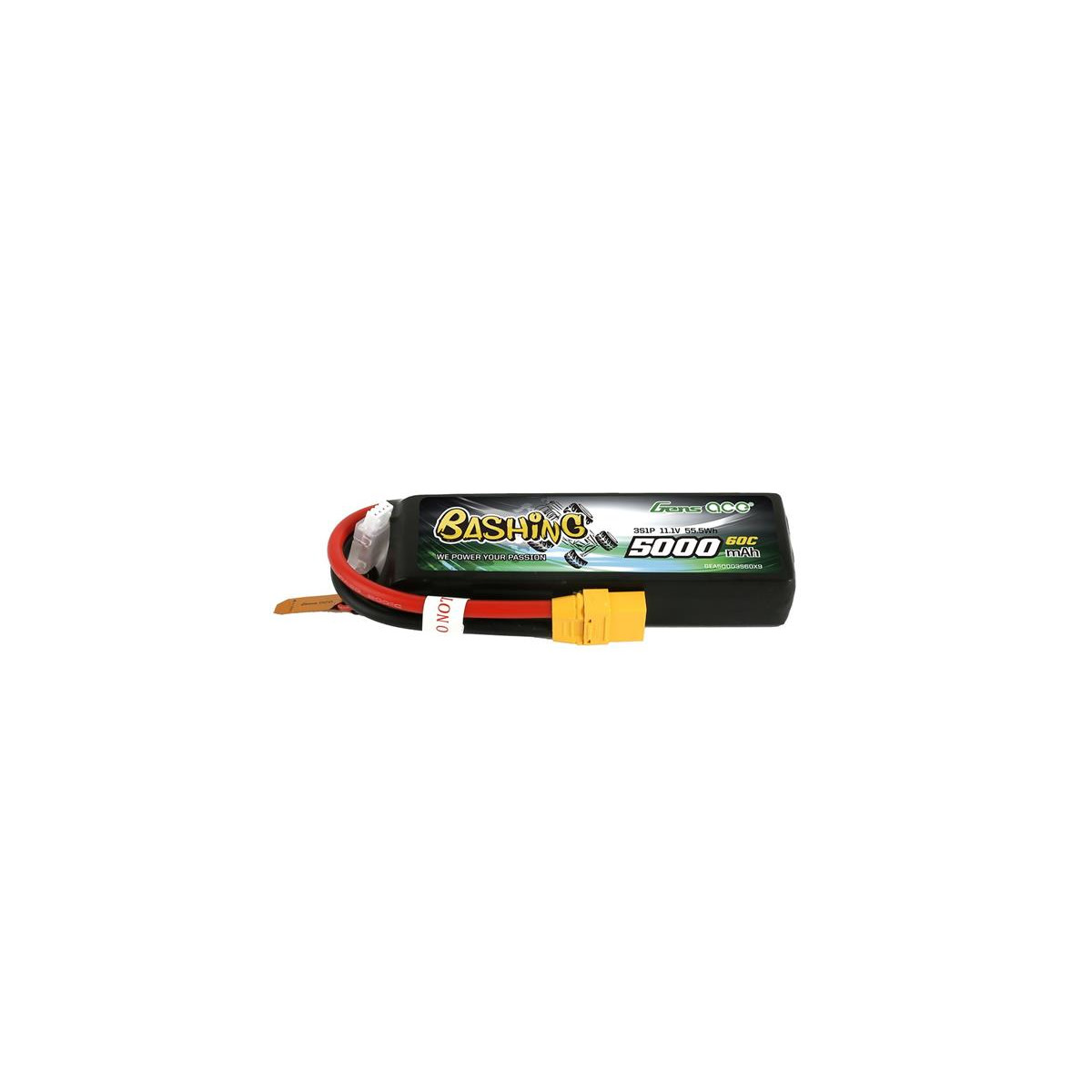 Gens Ace 25C 1200mAh 3S1P 11.1V Saddle Airsoft Gun Lipo Battery with T Plug  - Gens Ace