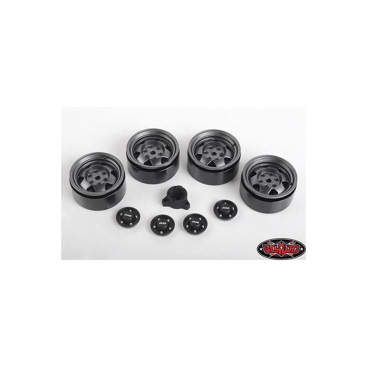 RC4WD RC4VVVC0850 OEM XJ 1.9 Beadlock Wheels (Gunmetal)