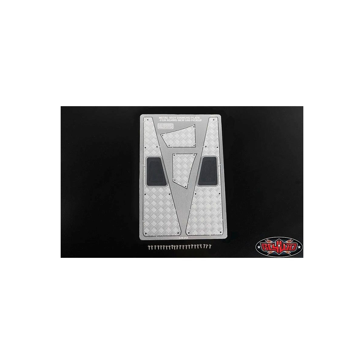 RC4WD RC4VVVC1085 Steel Front Side Hood Diamond Plates...