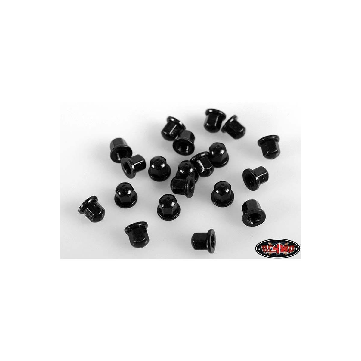 RC4WD RC4VVVS0076 M2 Flanged Acorn Nuts (Black)