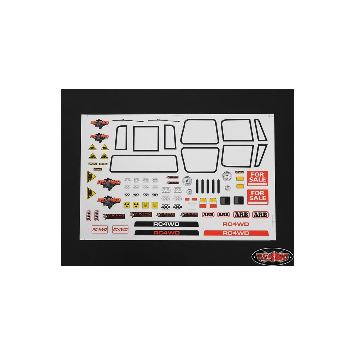 RC4WD RC4ZB0054 SLVR Generic Scale Body Decal Sheet (Ver 2)