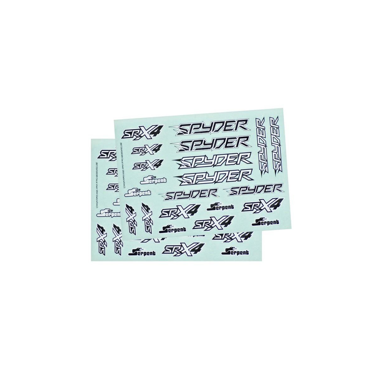 Serpent Decal sheet SRX4 black/white (2) SER500389