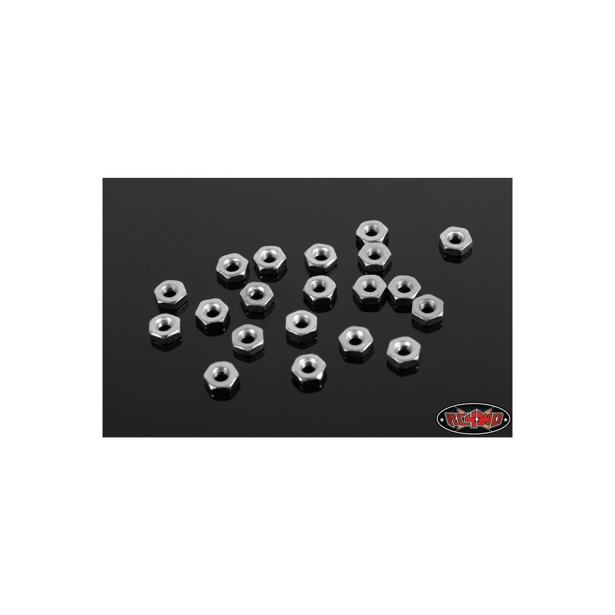 RC4WD RC4ZS0369 Regular M2.5 Silver Nuts (20)