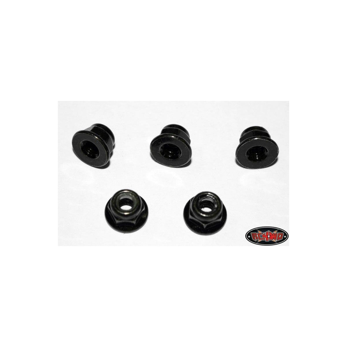 RC4WD RC4ZS0620 M4 Flanged Lock Nut (Black)