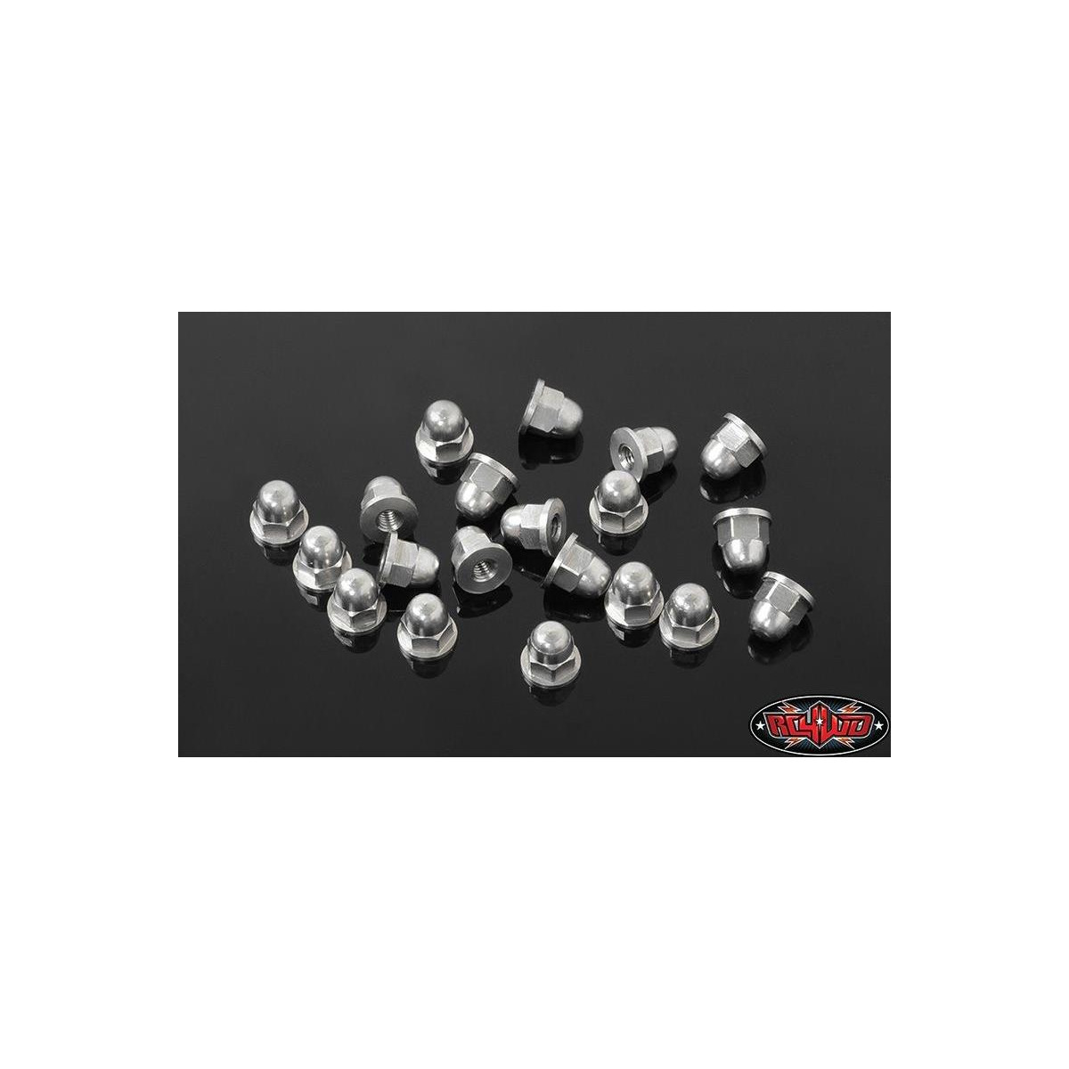 RC4WD RC4ZS1723 M2.5 Flanged Acorn Nuts (Silver)